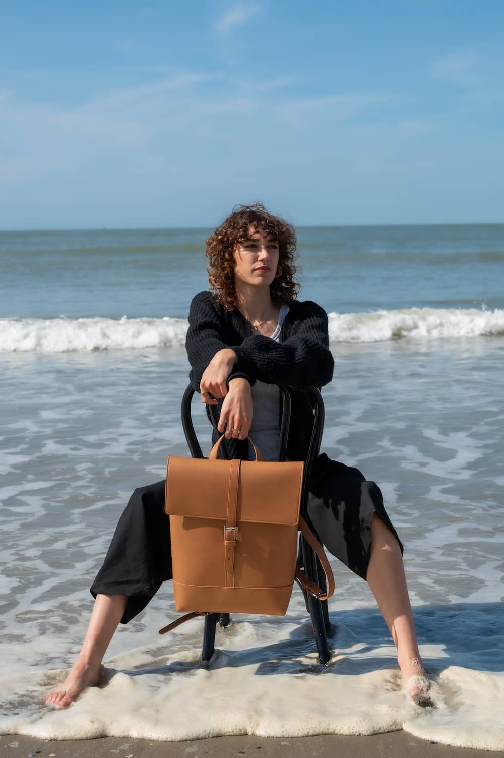 Backpack - smooth leather
