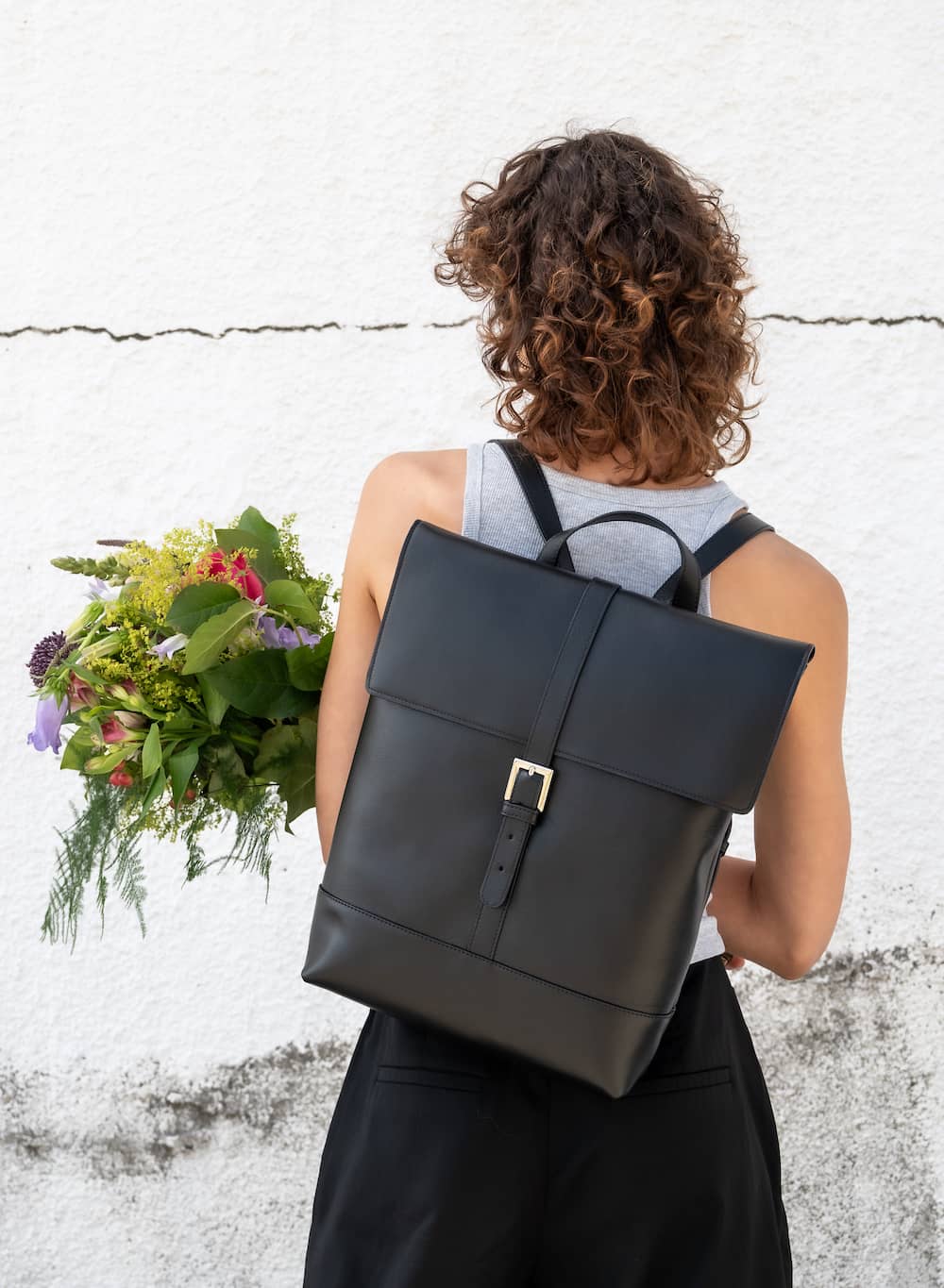 Backpack - smooth leather