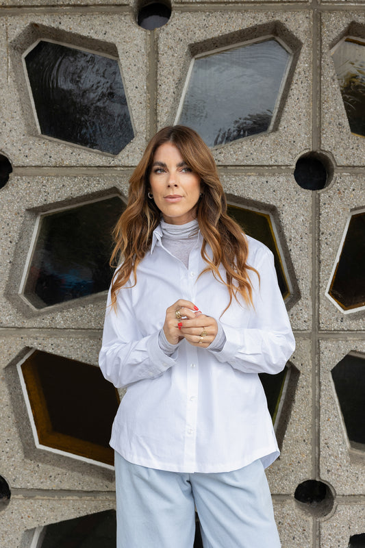 Pixie blouse - white dotted