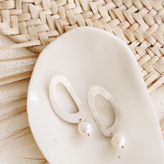 Tiroir de Lou - Boucles d'oreilles Marta - argent et perle d'eau douce