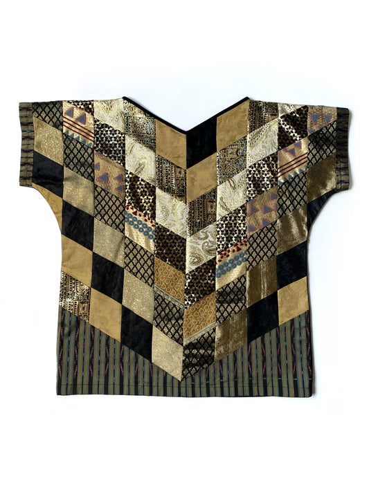 Black Gold Blouse Dress