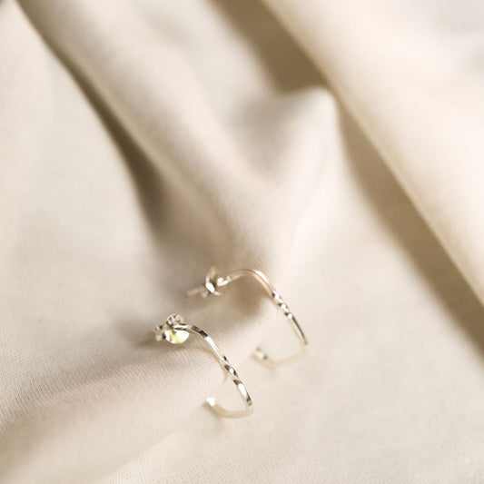 Petites créoles Noa (argent 925 ou plaqué or)