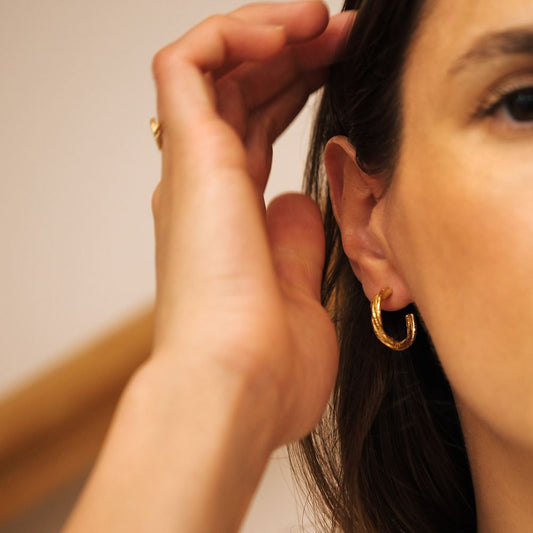 Petites créoles Najima (argent 925 ou plaqué or)