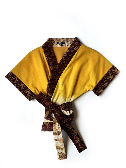 Yellow Gold Wraparound Top