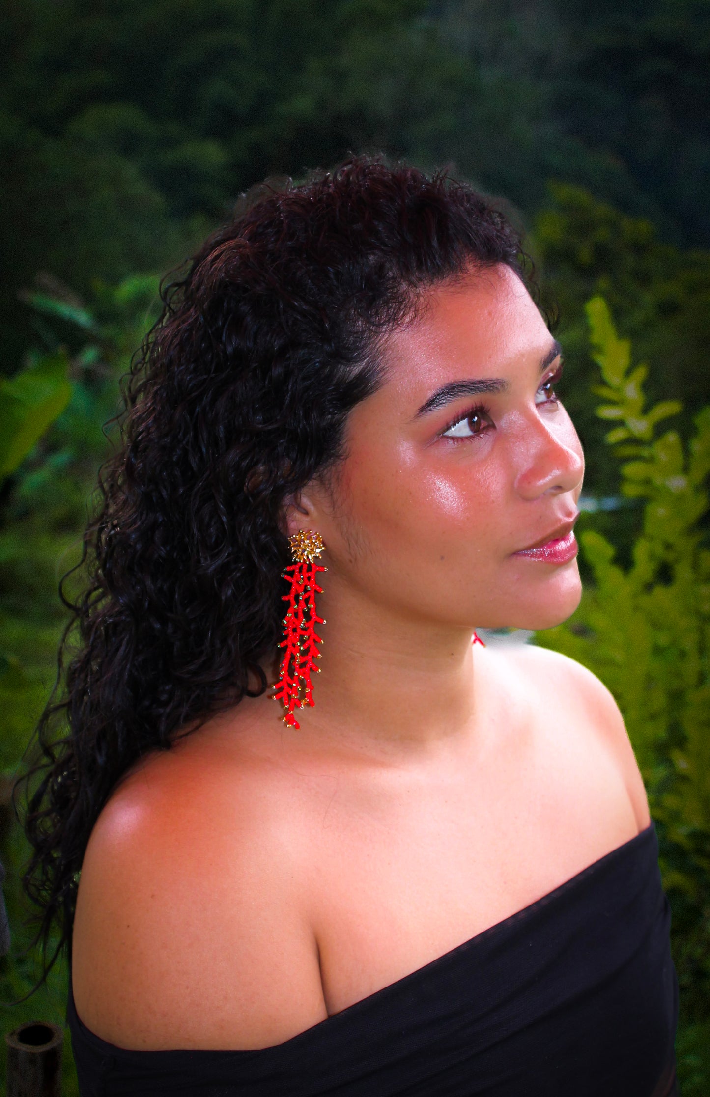 Tropical Coral Earrings