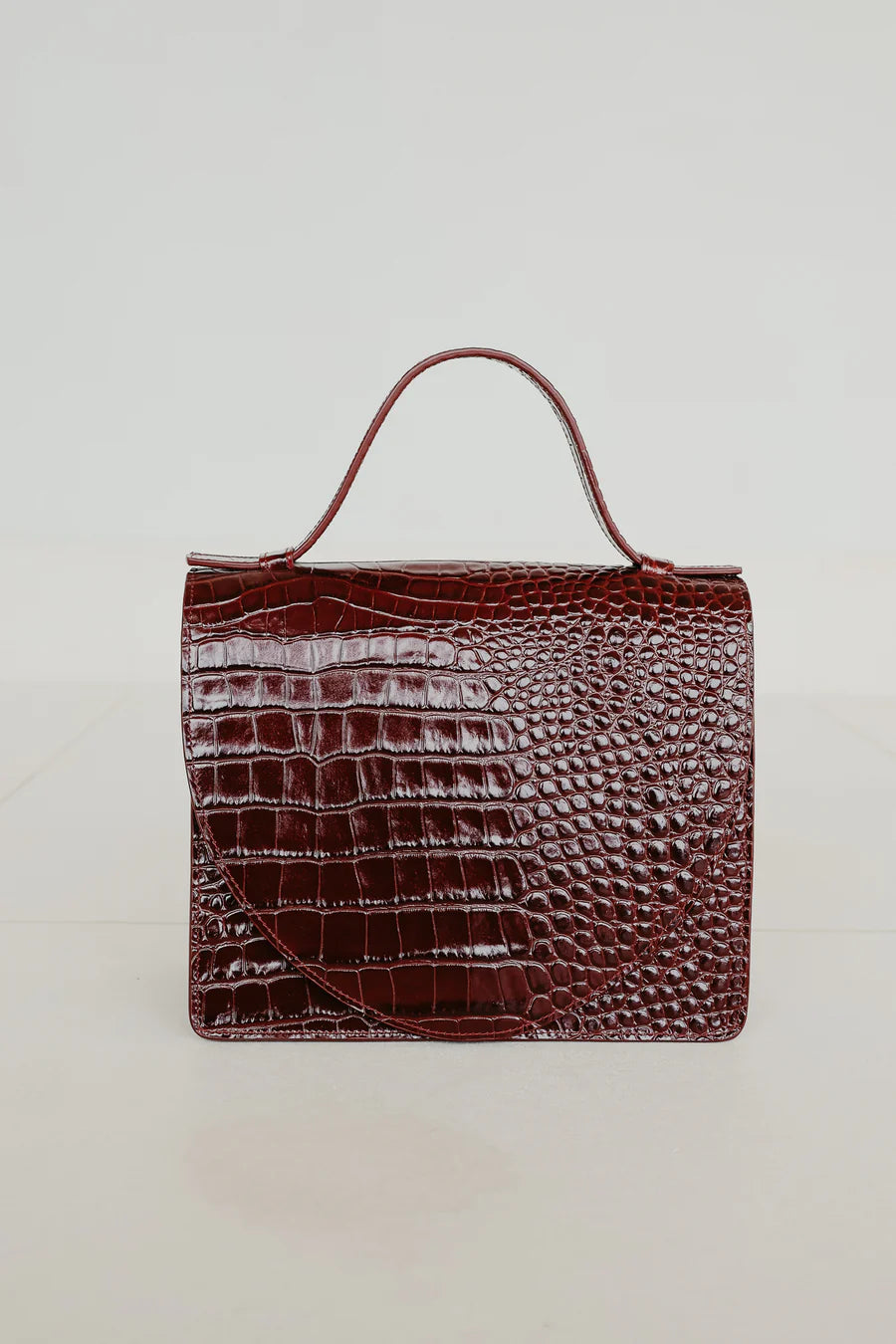 Caramel Croco Mini Briefcase