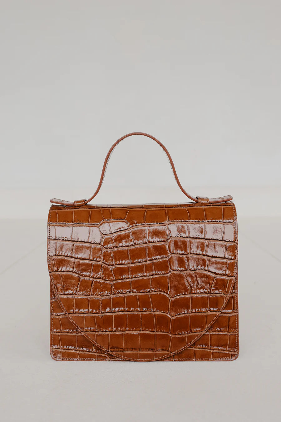 Caramel Croco Mini Briefcase
