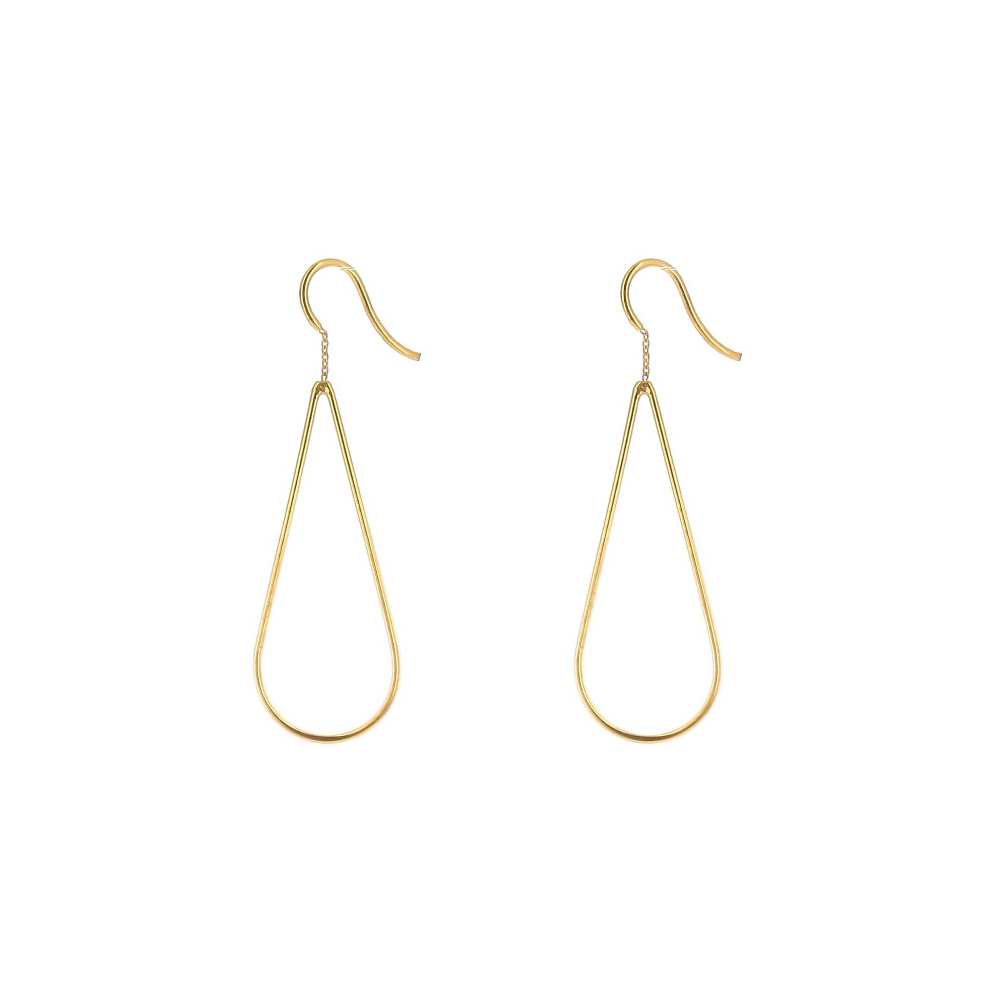 Aurore Havenne - Boucles d'oreilles Raindrops - Argent plaqué or