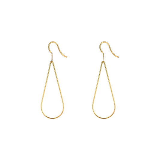 Aurore Havenne - Boucles d'oreilles Raindrops - Argent plaqué or