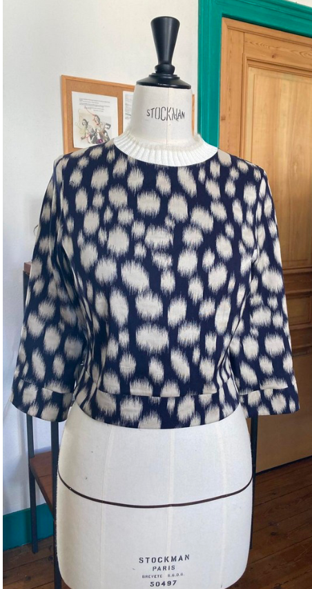 Blouse Ikat manches longues