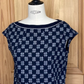 Blouse col bateau indigo