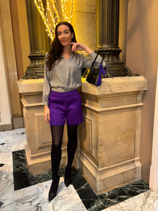 Louise - Chemisier Plis Devant Stone Grey