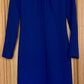 Robe Emma Bleu Électrique avec manches
