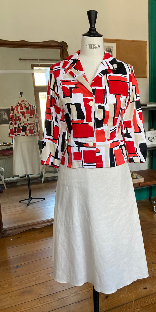 Veste rouge/noire/blanche