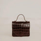 MiekeDierckx - MicroBriefcase - BurgundyCroco - 1