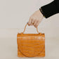 MiekeDierckx - MicroBriefcase - CaramelCroco - 1