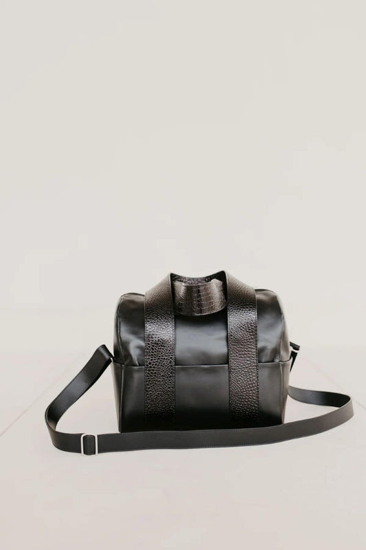 MiekeDierckx - MiniBowlingBag - BlackLittleCroco - 1