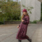 Polly Jean dress - Burgundy blur