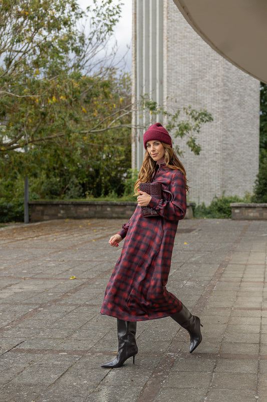 Polly Jean dress - Burgundy blur
