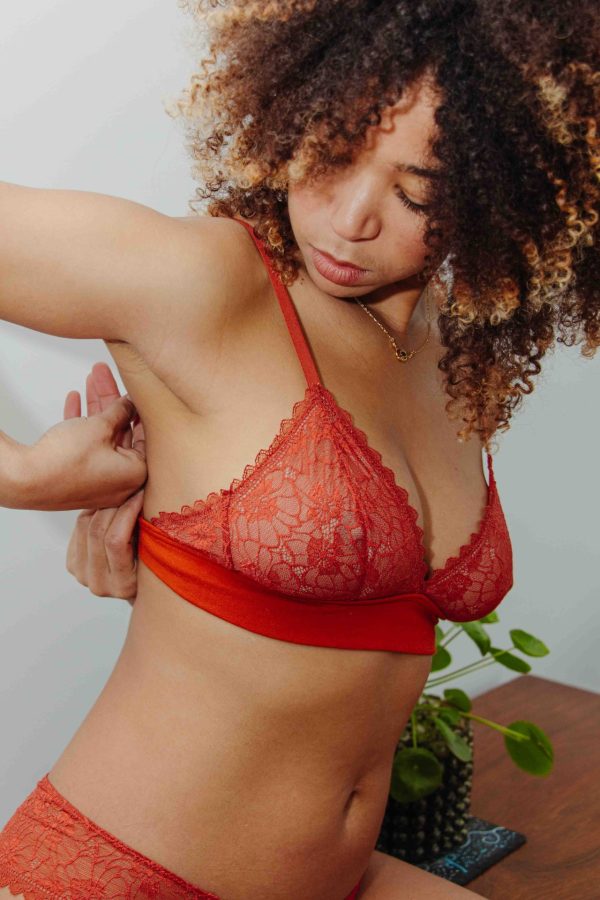 Odette la culottée - Soutien gorge dentelle Bellini - Terracotta