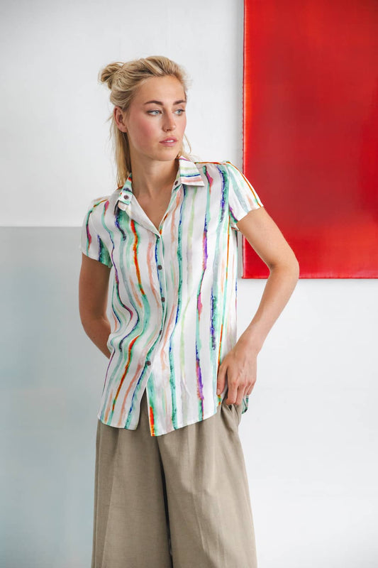 Oase blouse - Paint lines