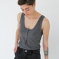 Tank Top with Snaps - Annet Sparkle Gray