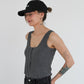 Tank Top with Snaps - Annet Sparkle Gray