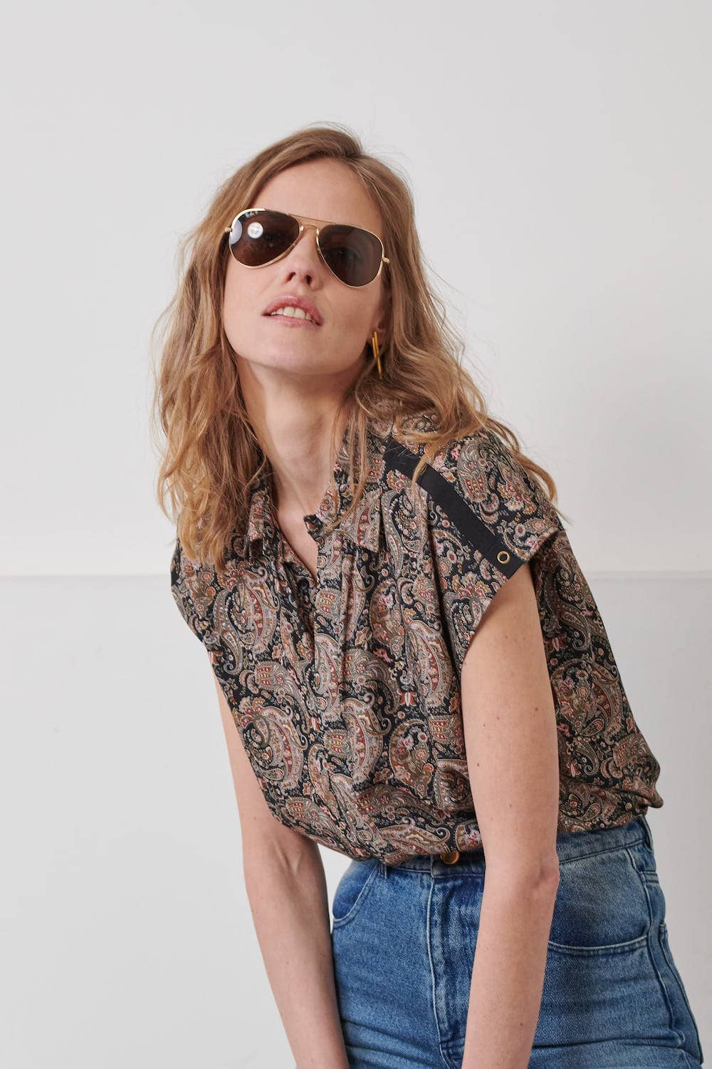 Fluid Printed Shirt - Allison Paisley