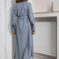 Robe longue Gris/Bleu