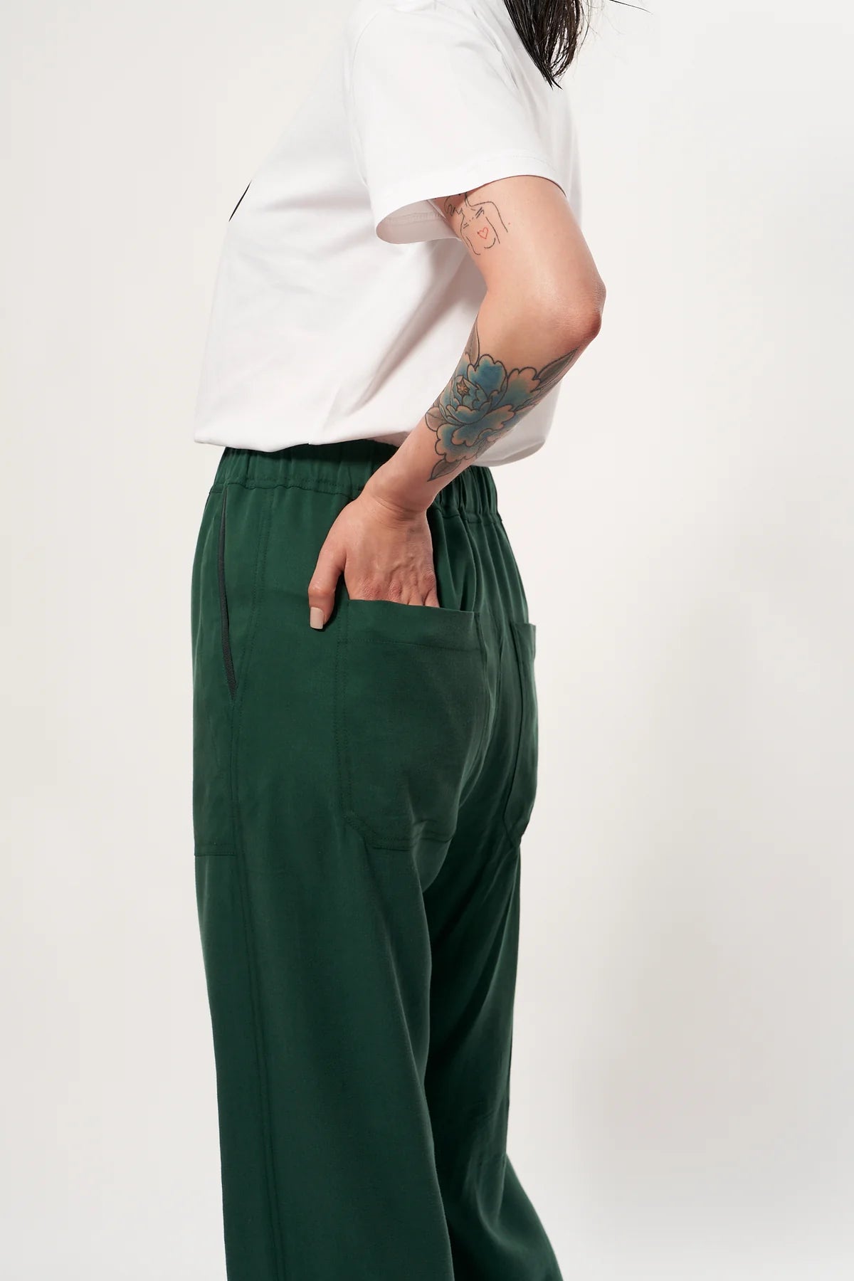 Fluid Trouser - Forest Green