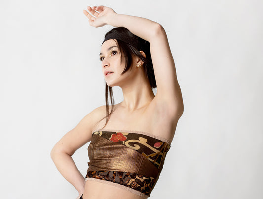 Copper Gold Bandeau Top