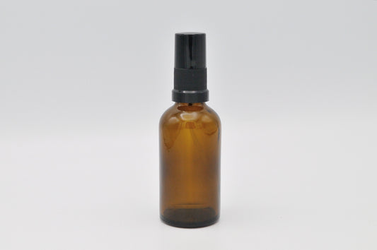 Amber glass spray bottle