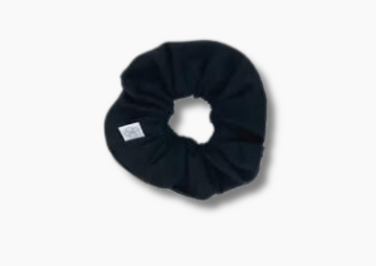 Cotton scrunchie (black cotton jersey)