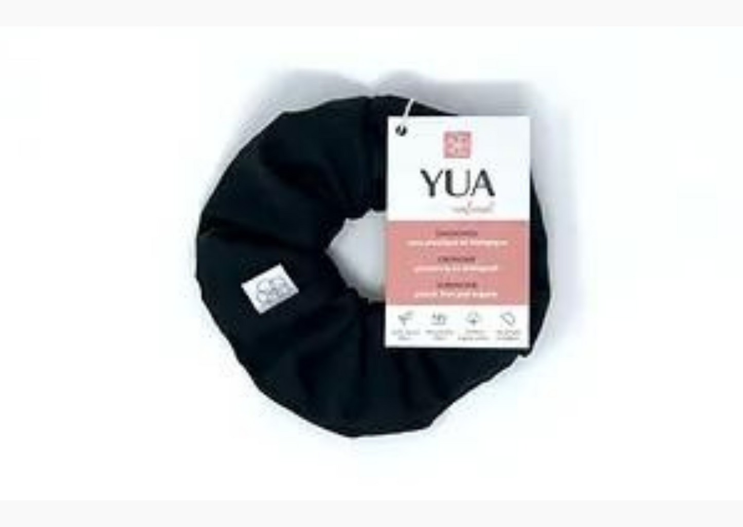 Cotton scrunchie (black cotton satin)