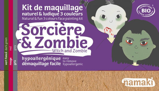 Kit de maquillage 3 couleurs - Sorcière & Zombie